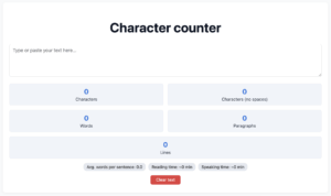 Character counting tool