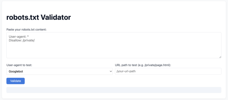 Robots.txt validator